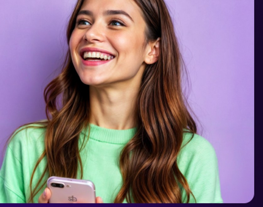 A Neo customer checking a transfer on her phone